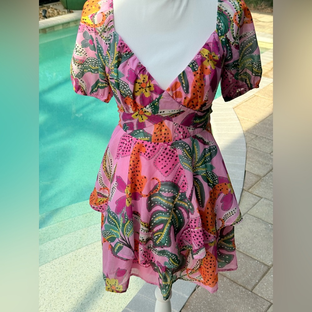 Roses Pink Floral Mini Dress – Size M
New, never worn – tags removed